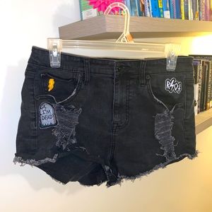 Blackheart Edgy Patch Shorts
